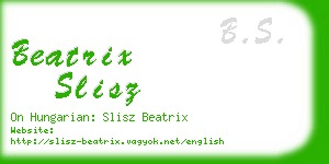 beatrix slisz business card